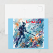 Jamaica spearfishing briefkaart (Voorkant / Achterkant)