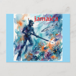 Jamaica spearfishing briefkaart