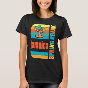 Jamaica Spring Break High School Retro Beach Graph T-shirt