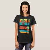 Jamaica Spring Break High School Retro Beach Graph T-shirt (Voorkant volledig)