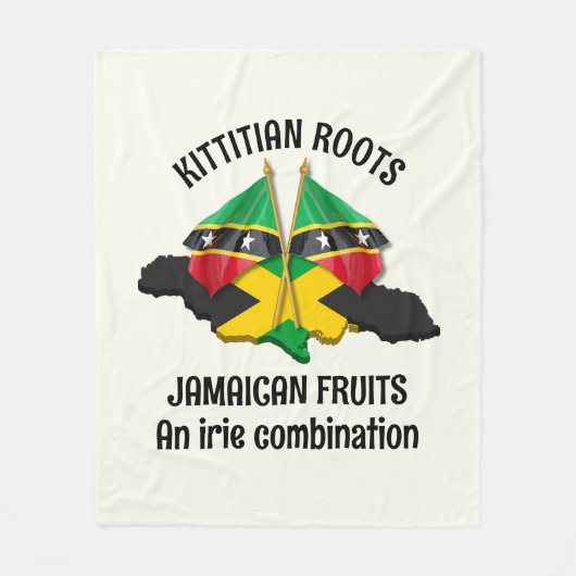 JAMAICA ST KITTS Irie Combinatie Fleece Deken (Voorkant)
