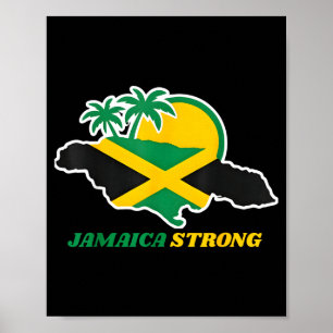 Jamaica Sterk Ik Hou Van De Jamaicaanse Vlag Hart Poster