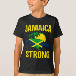 Jamaica Sterk Ik Hou Van Jamaicaanse Vlag Hart Vro T-shirt