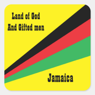 jamaica sticker-land van god en begaafde mannen vierkante sticker