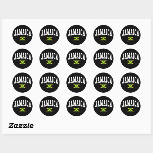 Jamaica Stijl Ronde Sticker (Vel)
