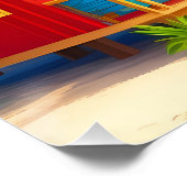 Jamaica Strandhut Reisprint Perfect Poster (Hoek)
