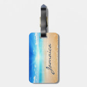 Jamaica-strandzonnescherm Bagagelabel (Achterkant verticaal)