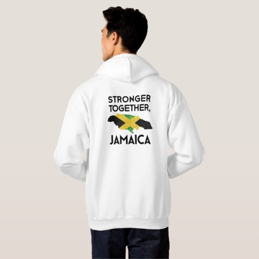 Jamaica Strong Hurricane Melissa Support Tee Hoodie (Achterkant volledig)