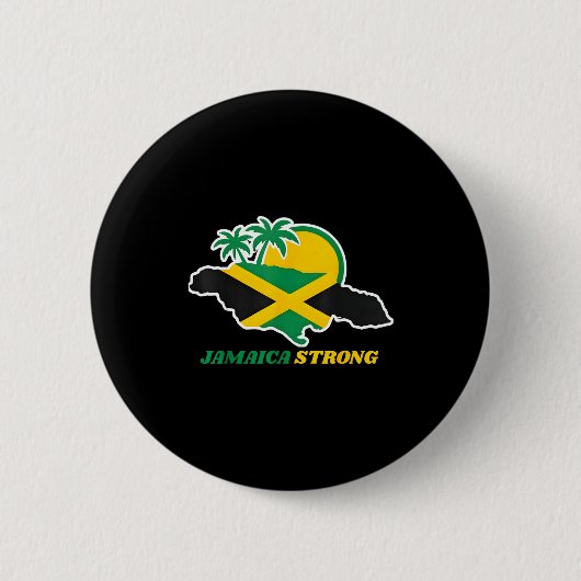 Jamaica Strong I Love Jamaican Flag Heart Women Me Ronde Button 5,7 Cm (Voorkant)