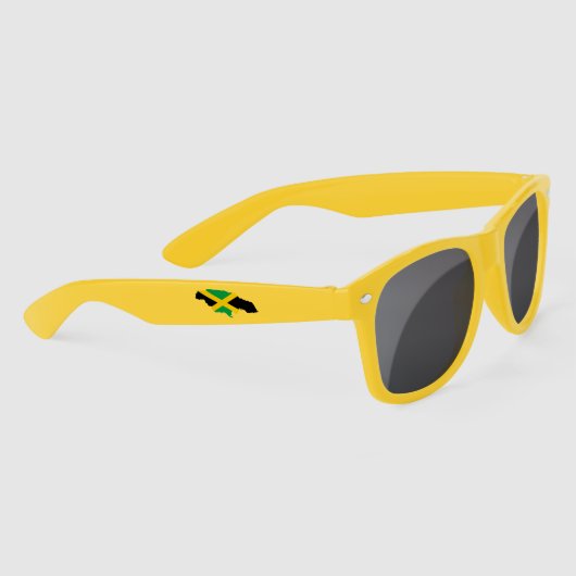 Jamaica Strong! Jamrock Flag Rasta Reggae Roots  Zonnebrillen (Rechts)