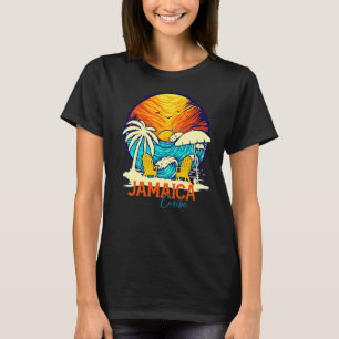 Jamaica Sunset Beach Caribe Vakantie Koppels Famil T-shirt