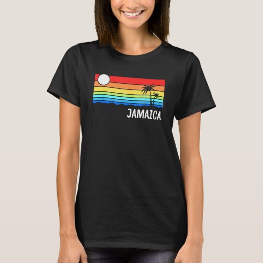 Jamaica Sunset Design Jamaican Island Vacation Jam T-shirt (Voorkant)