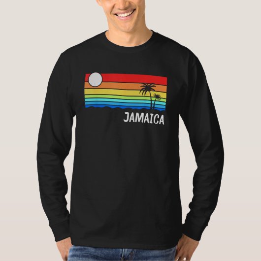 Jamaica Sunset Design Jamaican Island Vacation Jam T-shirt (Voorkant)