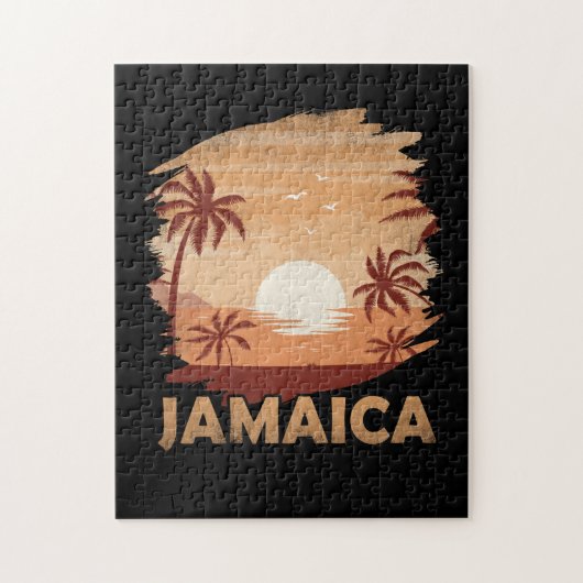 Jamaica  Sunset Scene Graphic Legpuzzel (Verticaal)