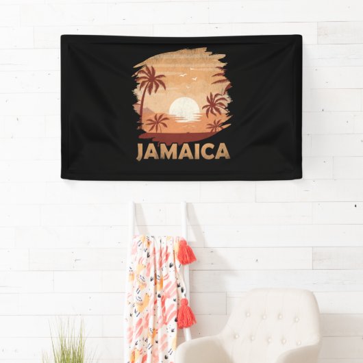 Jamaica  Sunset Scene Graphic Spandoek (Insitu)