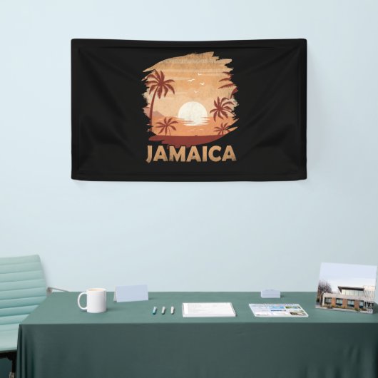 Jamaica  Sunset Scene Graphic Spandoek (Beurs)