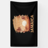 Jamaica  Sunset Scene Graphic Spandoek (Verticaal)