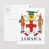 JAMAICA - symbool/wapen/vlag/kleuren/embleem Briefkaart (Voorkant / Achterkant)