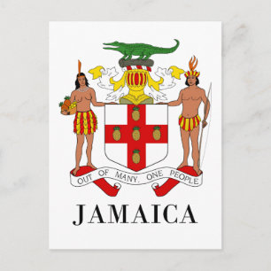 JAMAICA - symbool/wapen/vlag/kleuren/embleem Briefkaart