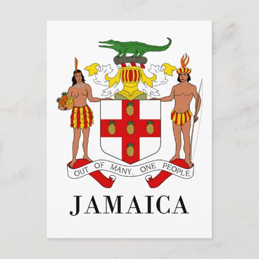 JAMAICA - symbool/wapen/vlag/kleuren/embleem Briefkaart (Voorkant)