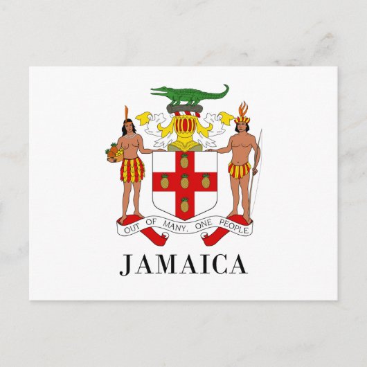 JAMAICA - symbool/wapen/vlag/kleuren/embleem Briefkaart (Voorkant)