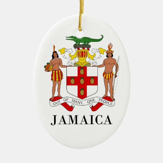 JAMAICA - symbool/wapen/vlag/kleuren/embleem Keramisch Ornament (Voorkant)