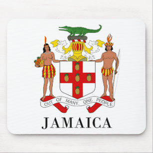 JAMAICA - symbool/wapen/vlag/kleuren/embleem Muismat