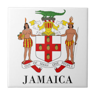 JAMAICA - symbool/wapen/vlag/kleuren/embleem Tegeltje