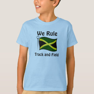 Jamaica-T-shirts op het spoor en in het veld T-shirt