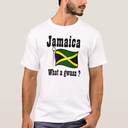Jamaica t-shirts, wat een gwaan t-shirt (Voorkant)