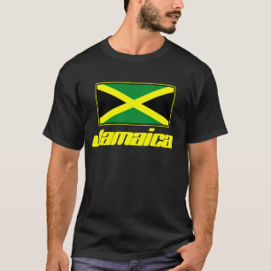 Jamaica T-Shirts (zwart met Jamaica-vlag)