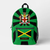 Jamaica tas, Jamaicaanse vlag mode / Patriots Bedrukte Rugzak (Voorkant)