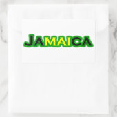 Jamaica (tekst) rechthoekige sticker (Tas)