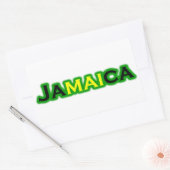Jamaica (tekst) rechthoekige sticker (Envelop)