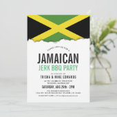 Jamaica thema keuken | Party Flag Nodig Wit uit Kaart (Staand voorkant)