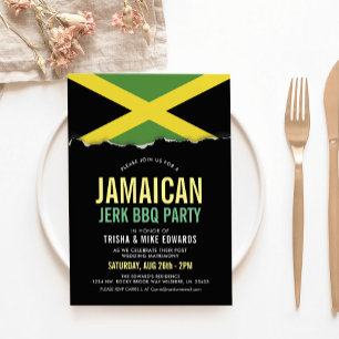 Jamaica thema keuken   Party Flag Uitnodigen Kaart