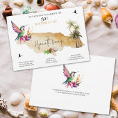 Jamaica-thema uitnodiging voor verjaardagsfeestje