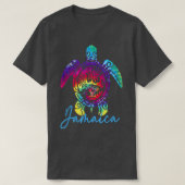 Jamaica Tie Dye Zee Schildpad Bij elkaar passende  T-shirt (Design voorkant)