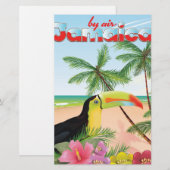 Jamaica toucan strand poster briefpapier (Voorkant / Achterkant)