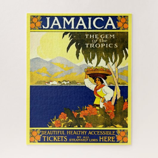  Jamaica Travel Illustratie Legpuzzel (Verticaal)