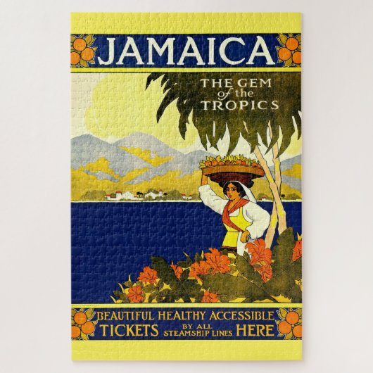  Jamaica Travel Illustratie Legpuzzel (Verticaal)