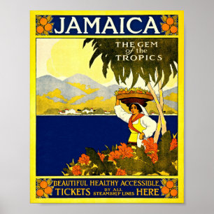  Jamaica Travel Illustratie Poster