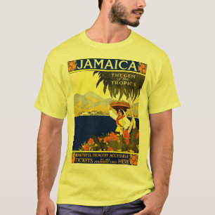  Jamaica Travel Illustration Poster T-shirt