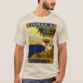 Jamaica Travel Illustration Poster T-shirt (Voorkant)