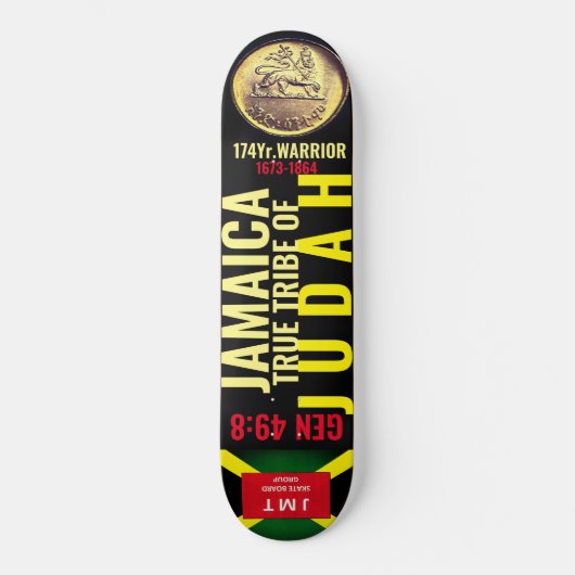 JAMAICA TRIBE OF JUDAH-GEN 49 8 Skateboard (Voorkant)