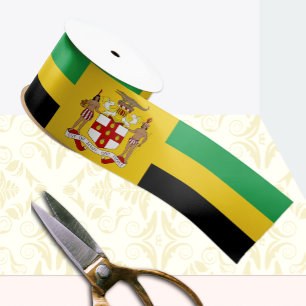 Jamaica Tricolor Ribbon, Embleem, Jamaicaans Grosgrain Lint