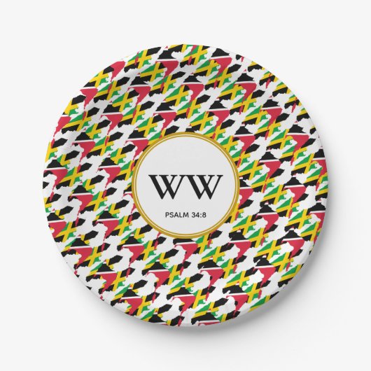 JAMAICA TRINIDAD Feest met dubbele erfenis Papieren Bordje (Voorkant)