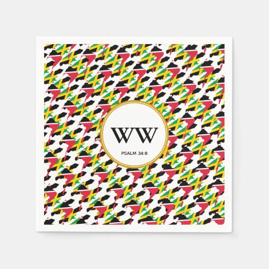 JAMAICA TRINIDAD FLAG Birthday Dual Heritage Party Servet (Voorkant)