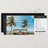 Jamaica Trip Boarding Pass Travel Vacking Ticket (Voorkant / Achterkant)