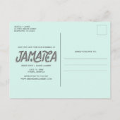Jamaica Tropical Beach Wedding Save the Date Aankondigingskaart (Achterkant)